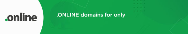 Banner for .online promo - only &euro;3.60