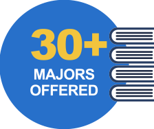30+ majors and minors.