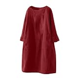 Overdose Vestidos Mujer Invierno Manga 3/4 Talla Grande...
