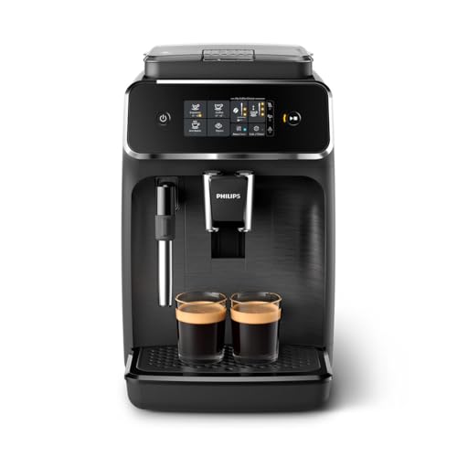 Philips S&eacute;rie 2200 Machine Expresso Automatique - 2 Boissons, Mousseur &agrave; Lait Classique, &Eacute;cran Tactile, Broyeur C&eacute;ramique, Aroma Seal, Noir Mat (EP2220/10)