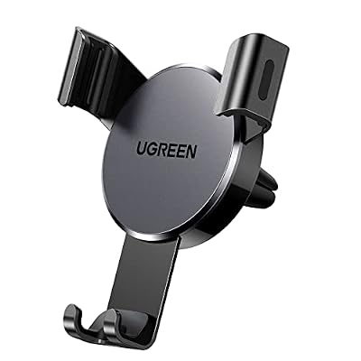 UGREEN Handyhalterung Auto Handy Halterung PKW Lüftung Schwerkraft Handy Autohalterung KFZ Handyhalter fürs Auto kompatibel mit iPhone 15 14 13 12Pro Max, Galaxy S23 Ultra S22 S21 (Schwarz)