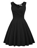 Mujer Vestidos Retro sin Mangas de Cctel V-Escote S...