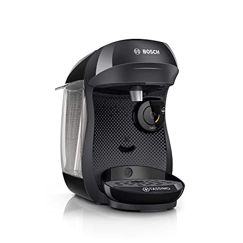 Bosch Machine &agrave; Caf&eacute; TASSIMO HAPPY, TAS1002N, plus de 40 boissons chaudes, OneTouch, caf&eacute;ti&egrave;re &agrave; dosette, format compact, INTELLIBREW, noir intense