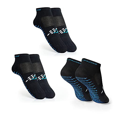 DAPPER RACING - Pack de 3 paires de chaussettes SIMRACING avec silicone antid&eacute;rapant sur la semelle, adh&eacute;rence optimale sur les talons et les p&eacute;dales de conduite, tissu respirant et confortable.