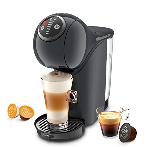 Nescaf&eacute; Dolce Gusto Krups Machine &agrave; caf&eacute; capsules, Cafeti&egrave;re multi boissons, Pression 15 bars, Capacit&eacute; 0,8 L, Fonction XL, Arr&ecirc;t automatique, Genio S Plus gris KP340B10