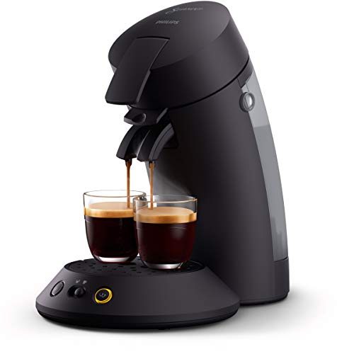 Philips SENSEO Original Plus Machine &agrave; caf&eacute; &agrave; dosettes, Crema Plus, S&eacute;lecteur d'intensit&eacute; Technologie Booster d'ar&ocirc;mes, Produit vert, Noir intense (CSA210/61)
