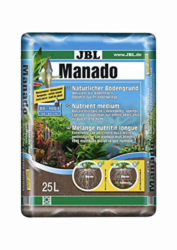 JBL Manado Natürlicher Bodengrund mit N&auml;hrstoffspeicher, Reich an Eisen, 25 l