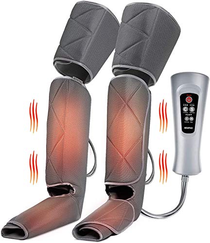 RENPHO Beinmassageger&auml;t für die Durchblutung mit Hitze, Kompression Wadenschenkel Fu&szlig;massage, verstellbare Wickel Design, mit 6 Modi 3 Intensit&auml;ten, zur Linderung von Beinschmerzen Muskelermüdung