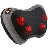 Shiatsu Massageger&auml;t, Massagekissen für Nacken Schulter Rücken, Rückenmassageger&auml;t mit rotierenden Massageköpfen mit W&auml;rmefunktion für Auto Büro Zuhause, beste Geschenke für Papa/Mama/M&auml;nner/Frauen