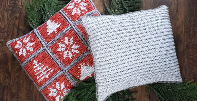 Christmas Tapestry Crochet Pillow &ndash; Free Pattern by Stitch And Hound