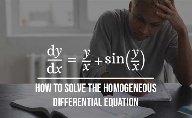 solving homogeneous differential equation