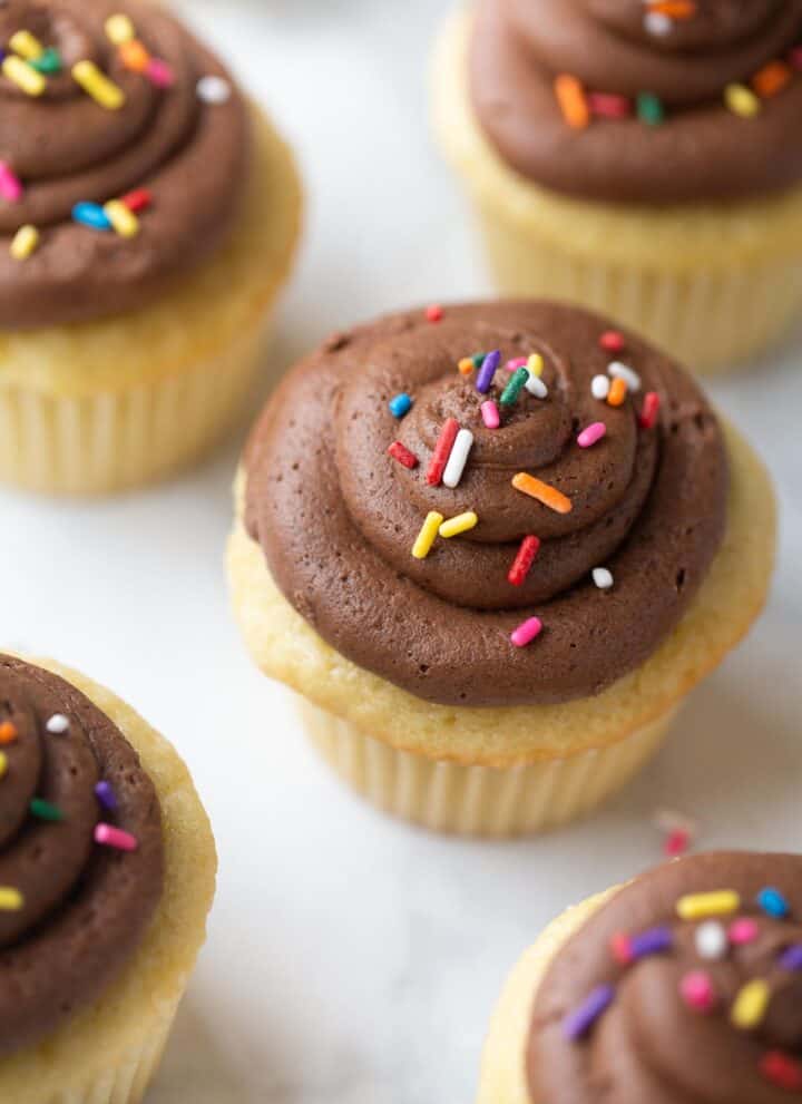 close up shot of gluten-free cupcakes