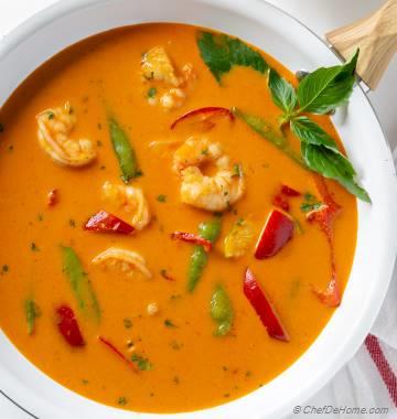 Coconut Curry Shrimp (Creamy, Thai Red Curry)