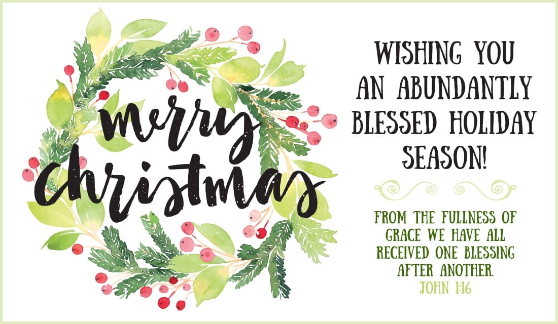 Merry Christmas - Abundantly Blessed ecard, online card