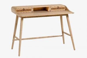 Escritorio Nalu de madera de mindi maciza