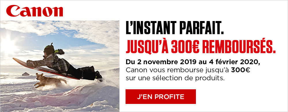 Offre de remboursement Canon hiver 2019