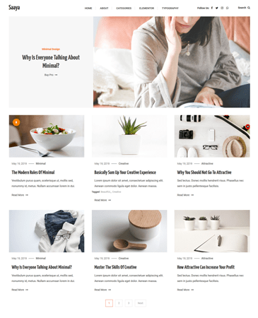 Creative Blogging WordPress Theme