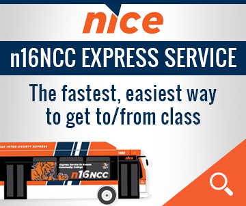 NICE BUS n16NCC Express Service. The fastest, easiest way to get to and from class.