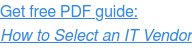 Get free PDF guide: How to Select an IT Vendor