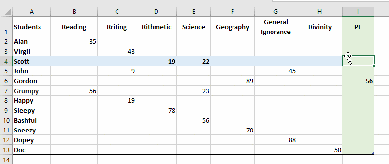 Excel-highlight-different-color