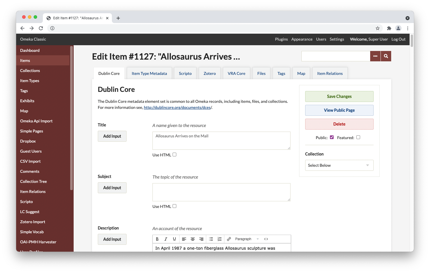 Image with missing alt attribute found on omeka.org
