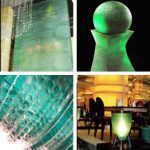 Stacked Glass Walls and Sculptures by Palace of Glass