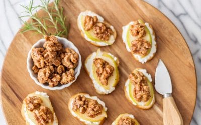 Candied Walnut Bruschetta Recipe #appetizer