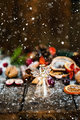 Xmas Symbols such as snow, nuts, and berries