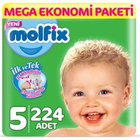 Molfix Bebek Bezi 5 Beden Junior Mega Ekonomi Paketi 224 Adet
