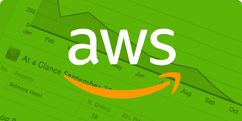 AWS logo on a green background