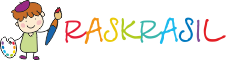 Раскраски на raskrasil.com Логотип