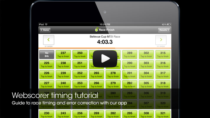 Webscorer timing tutorial video