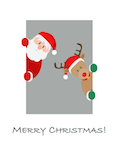 Custom front santa and rudolph medium