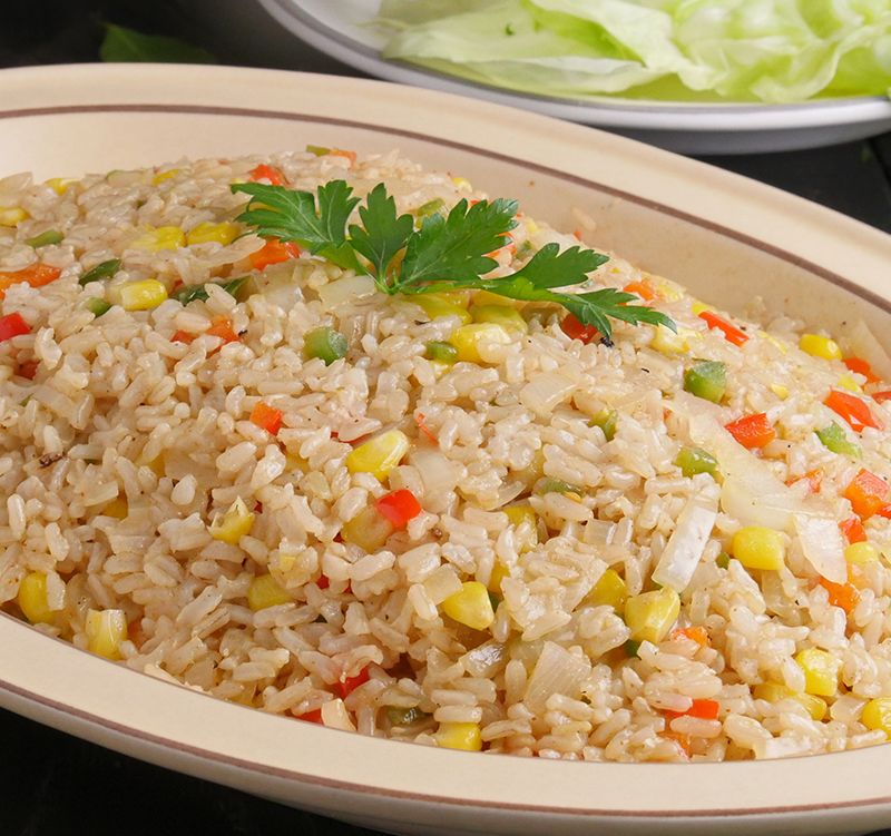 Vegetarian Mexican Fried Brown Rice Recipe and Video