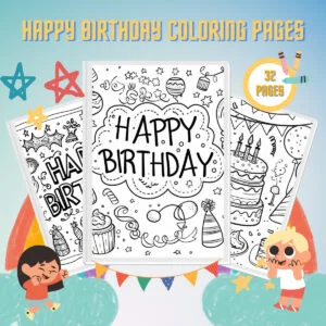 Happy Birthday Coloring Pages thumbnail