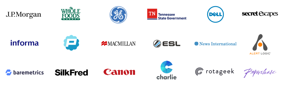 Logos of key customers of GoSquared