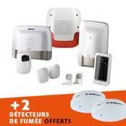 Lot pack alarme tyxal + vid&eacute;o + 2 d&eacute;tecteurs de fum&eacute;e connect&eacute;s offerts