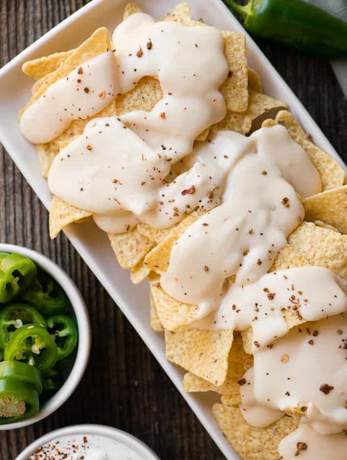 nachos on platter