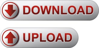 Free Download And Upload Buttons Stock Photography - 25077402