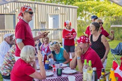Free July 1, 2019, Canada Day Party. Toronto Park. Stock Photos - 166486313