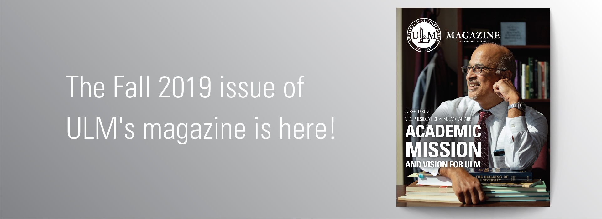 ULM Magazine Fall 2019 mockup banner ad
