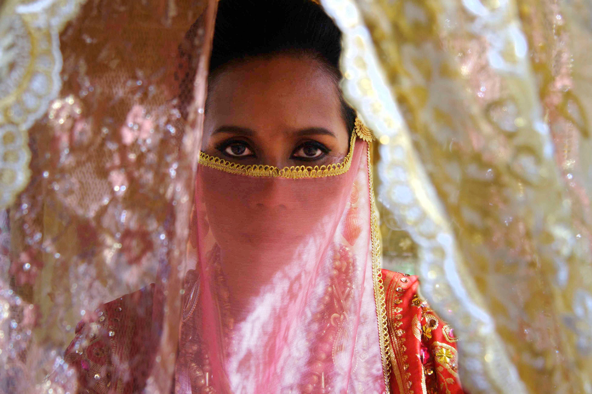 Woman looking at camera