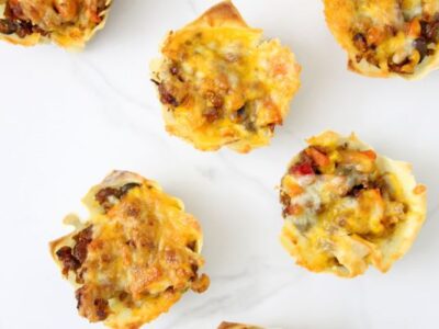Easy Taco Sausage Cups finger food