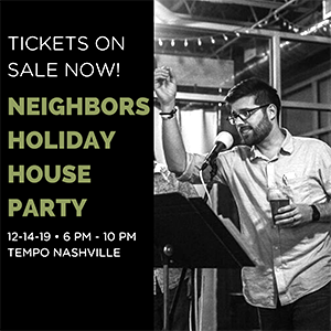 Neighbors holiday dance party, December 14, 2019 at 6pm. Click for tickets