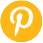 Yellow Pinterest icon with the P colored white