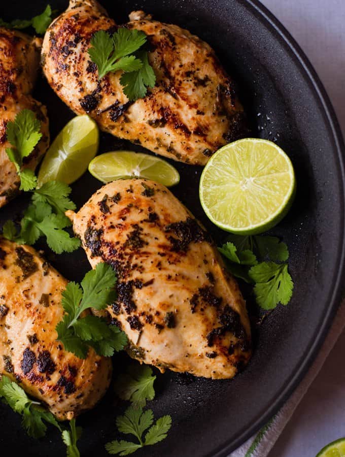 Cilantro Lime Chicken | Quick, delicious, 7 ingredients, and Healthy! | asweetpeachef.com