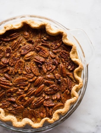 Healthy Pecan Pie | Clean, easy, and super delicious - this pecan pie is free of refined flours and sugars! | A Sweet Pea Chef