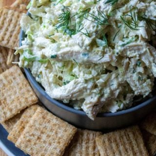 Southern Chicken Salad with crackers