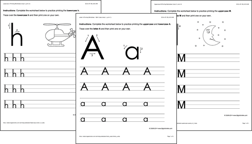printing worksheets