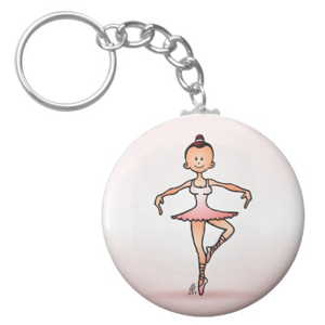 Ballet dancer keychain